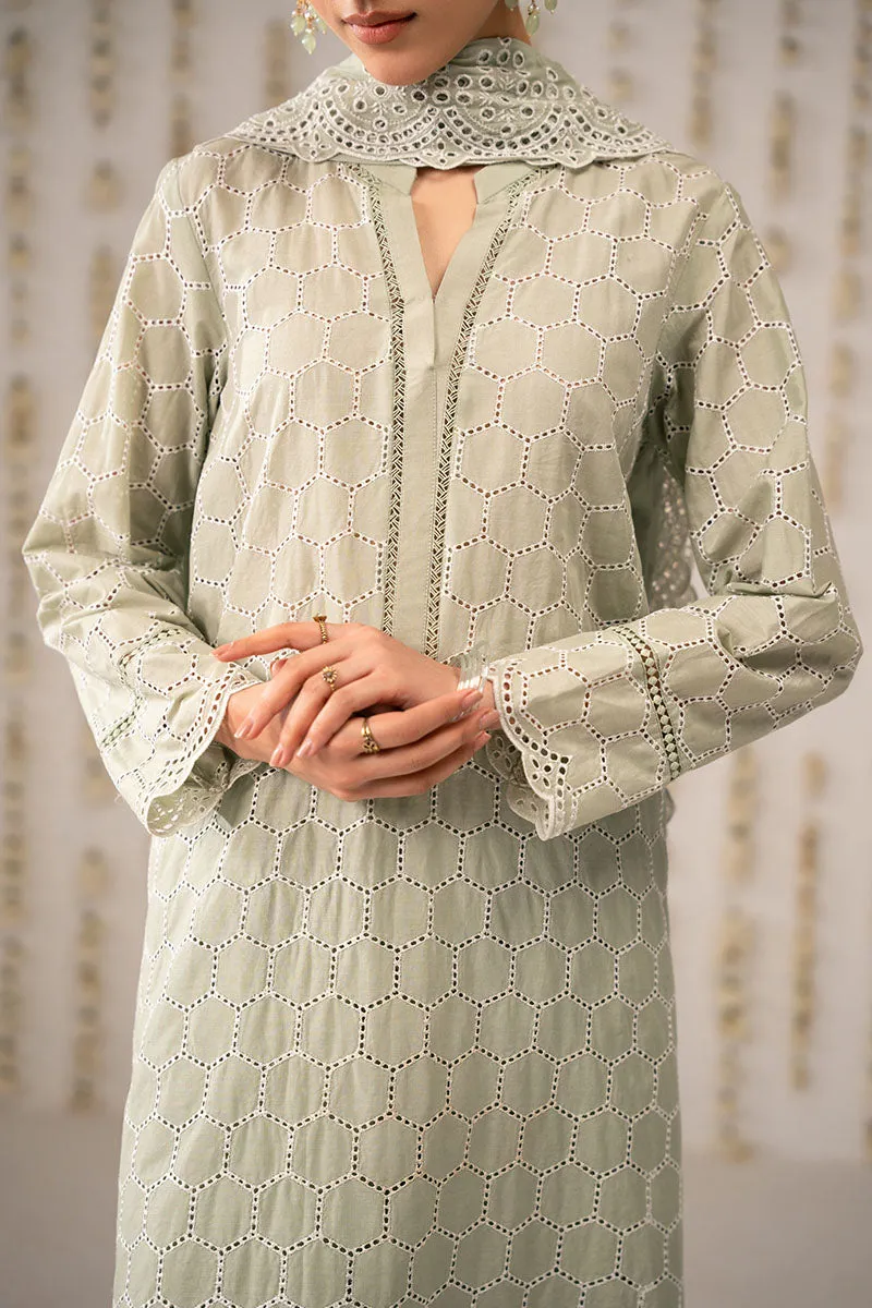 LUSH GREEN-3PC (SHIRT,TROUSER & DUPATTA)