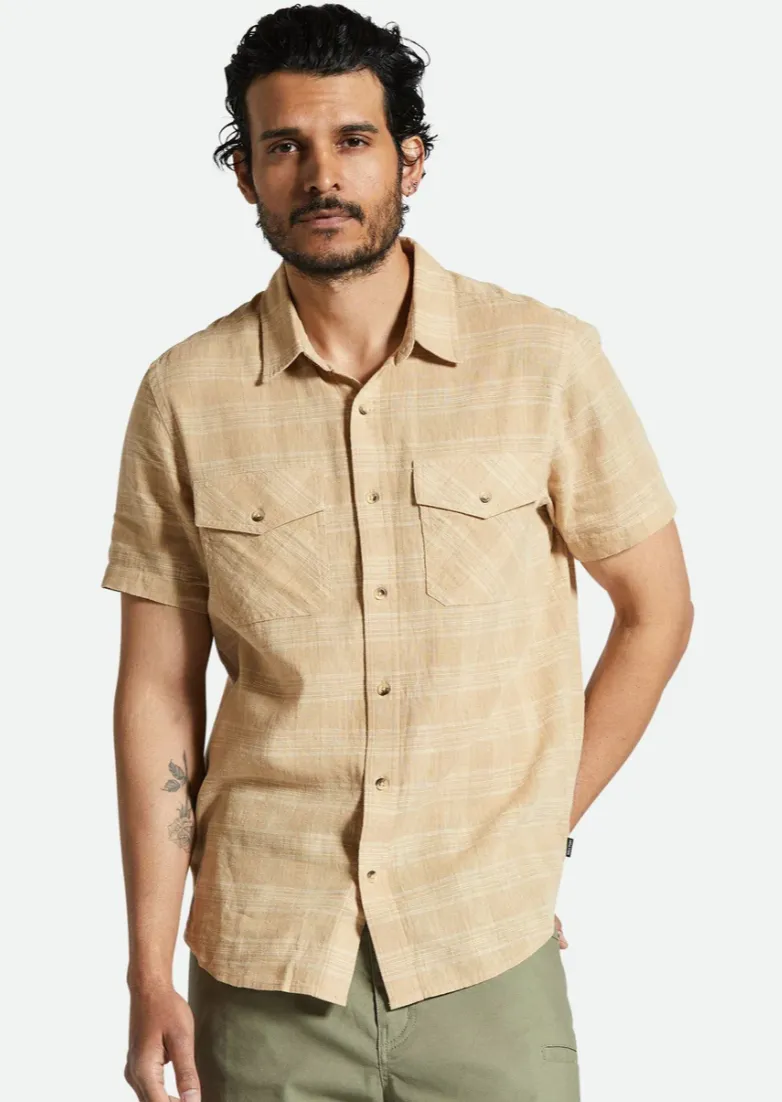Memphis Linen Blend S/S Sand/ Off White