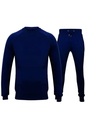 Mens Long Sleeve Fleece Tracksuit Set