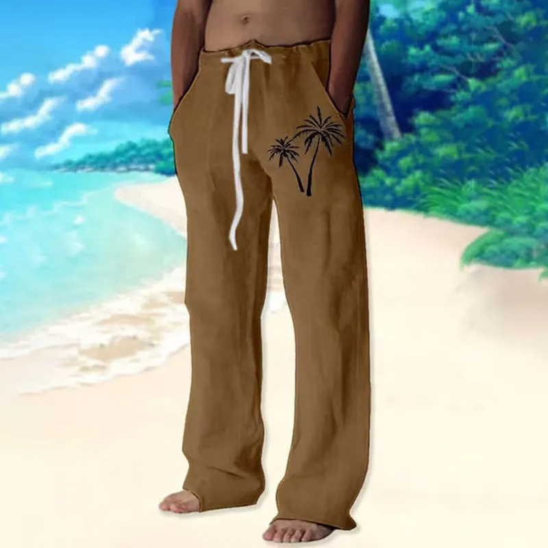 Men's Palm Tree Print Lounge Pants