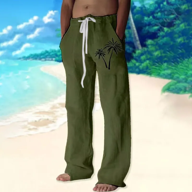 Men's Palm Tree Print Lounge Pants