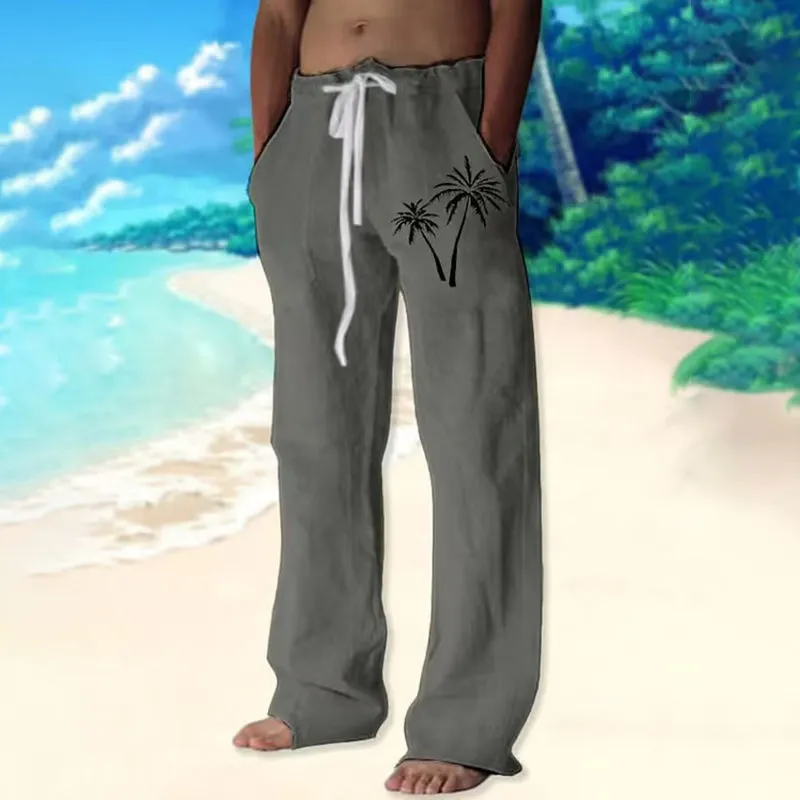 Men's Palm Tree Print Lounge Pants