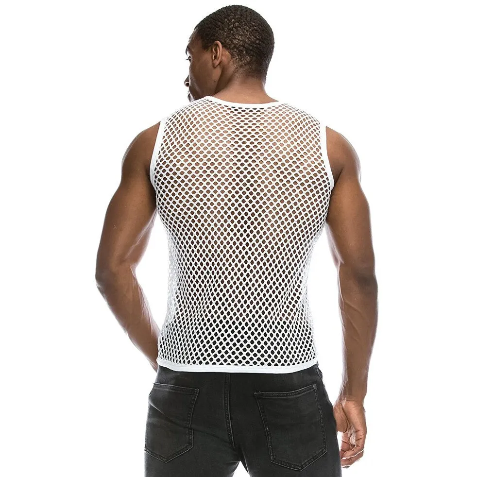 Men's See Thru Mesh Tank Top