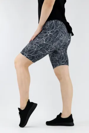 Monochrome Paisley - Casual - Long Shorts