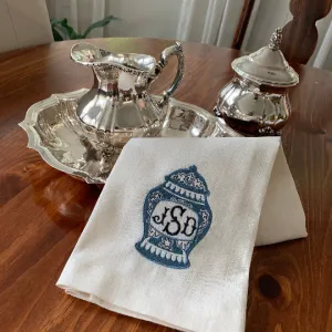 Monogrammed Ginger Jar Motif Towel