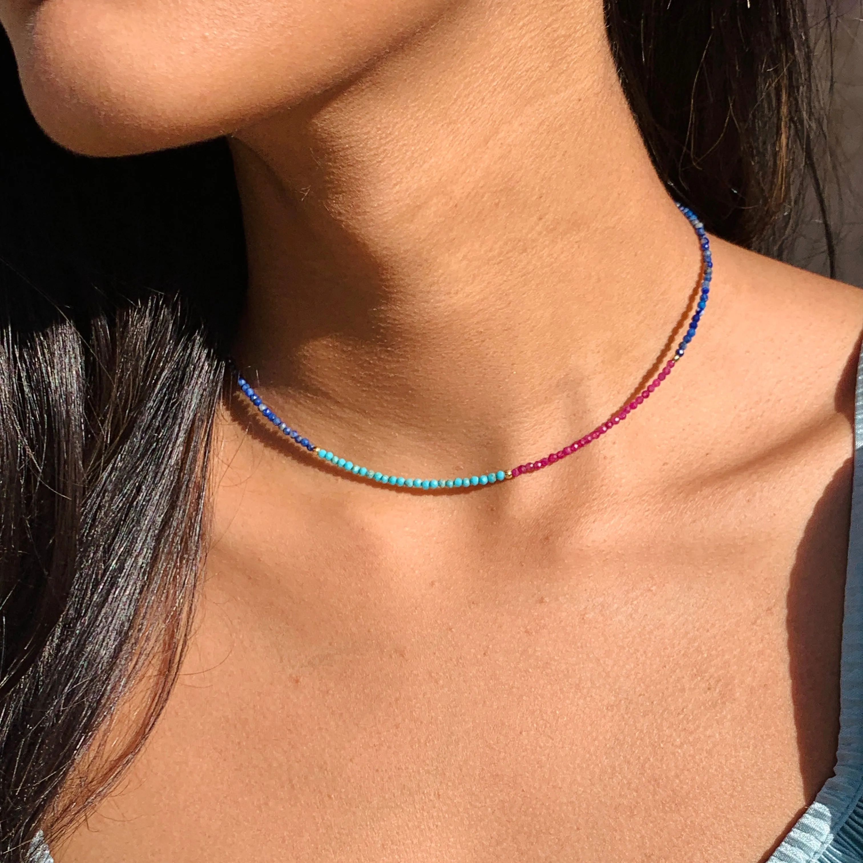 Multi Gemstone Choker