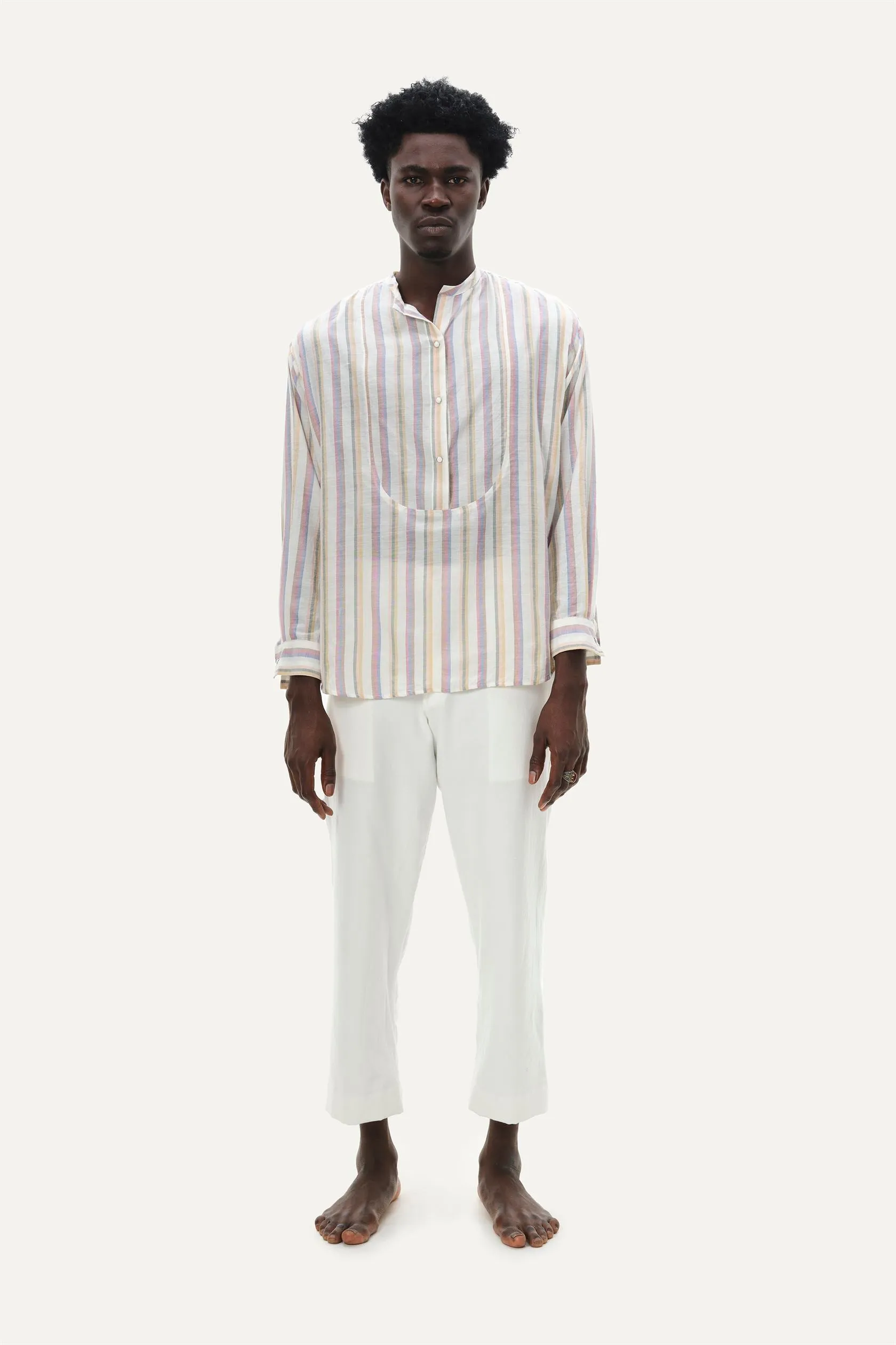 Naushad Ali I Embroidered co,ord,White Signature Spring Summer 2025 Cotton voile White NA SS24 M15