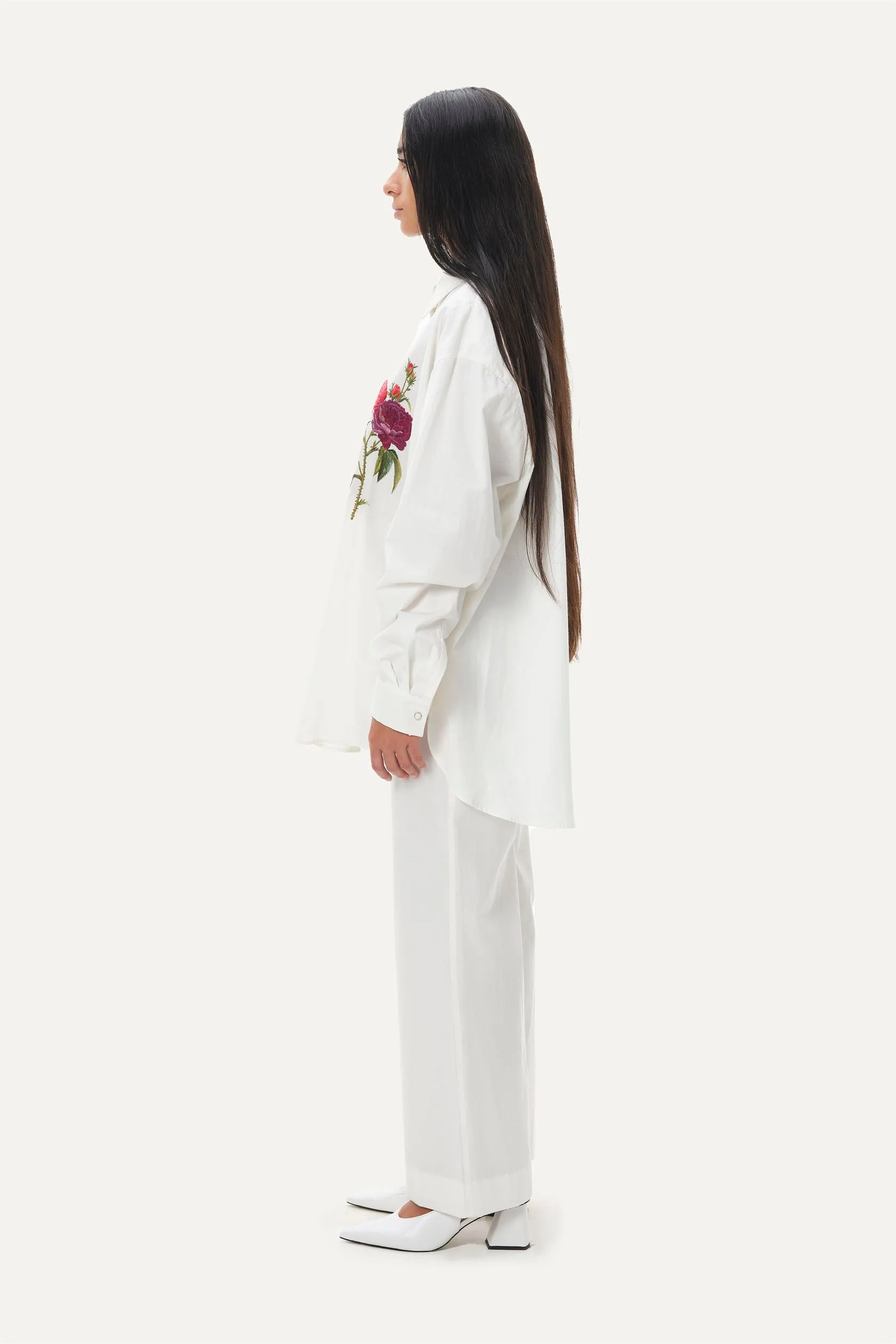 Naushad Ali   I   White on white co-ord Signature Spring Summer 2025 White Poplin NA SS24 W29