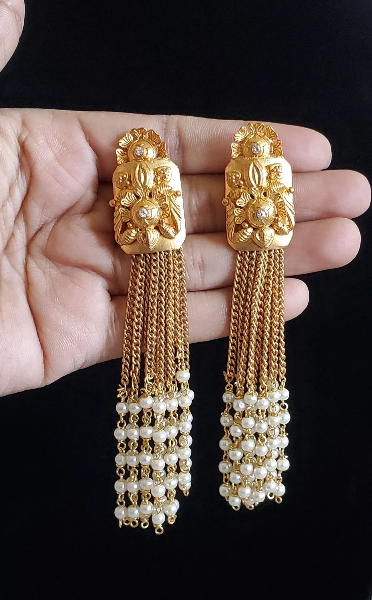 Neelima and Madhavi Cz Trendy Designer Earring With Gold Plating NV17