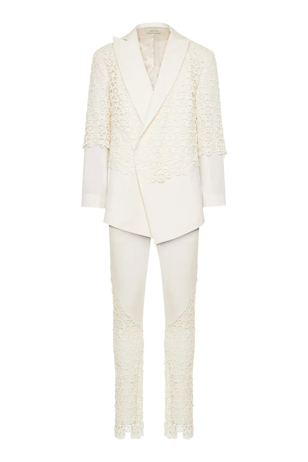 Ortensia Embroidered  Suit Off White