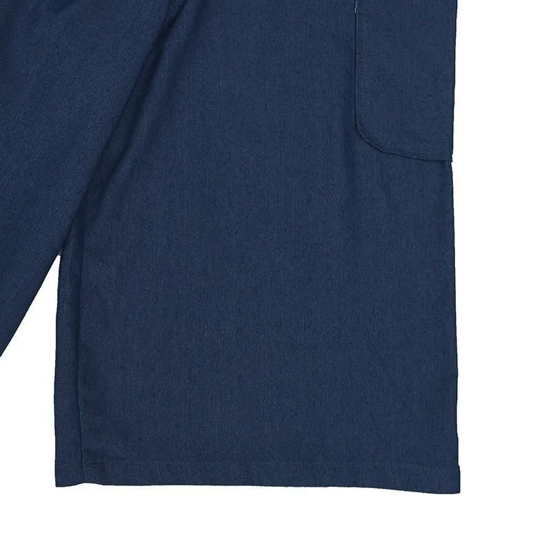 Overall Wide Leg Denim Pants