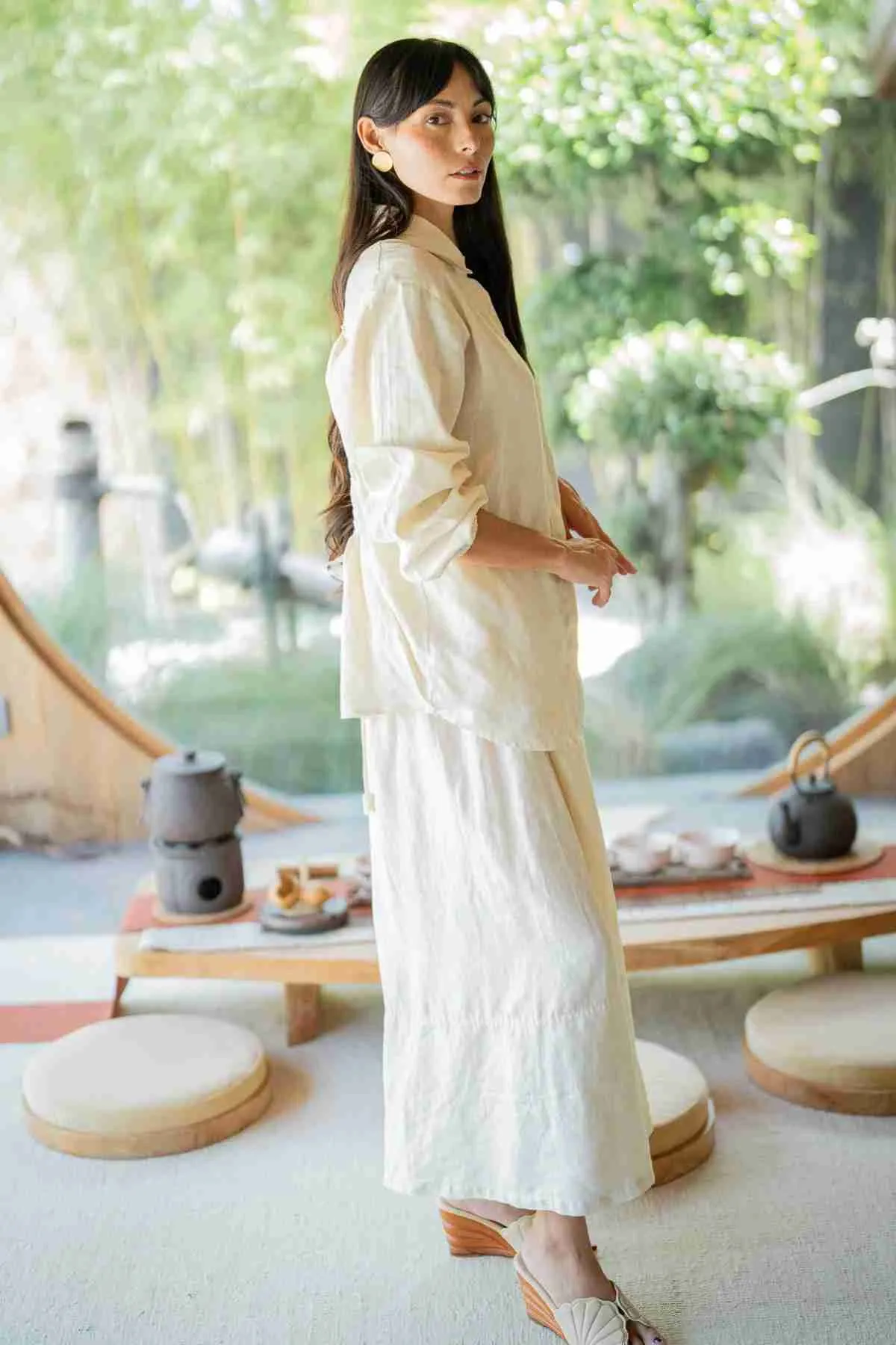 Pantalon Linen Pants (Wide Legged)