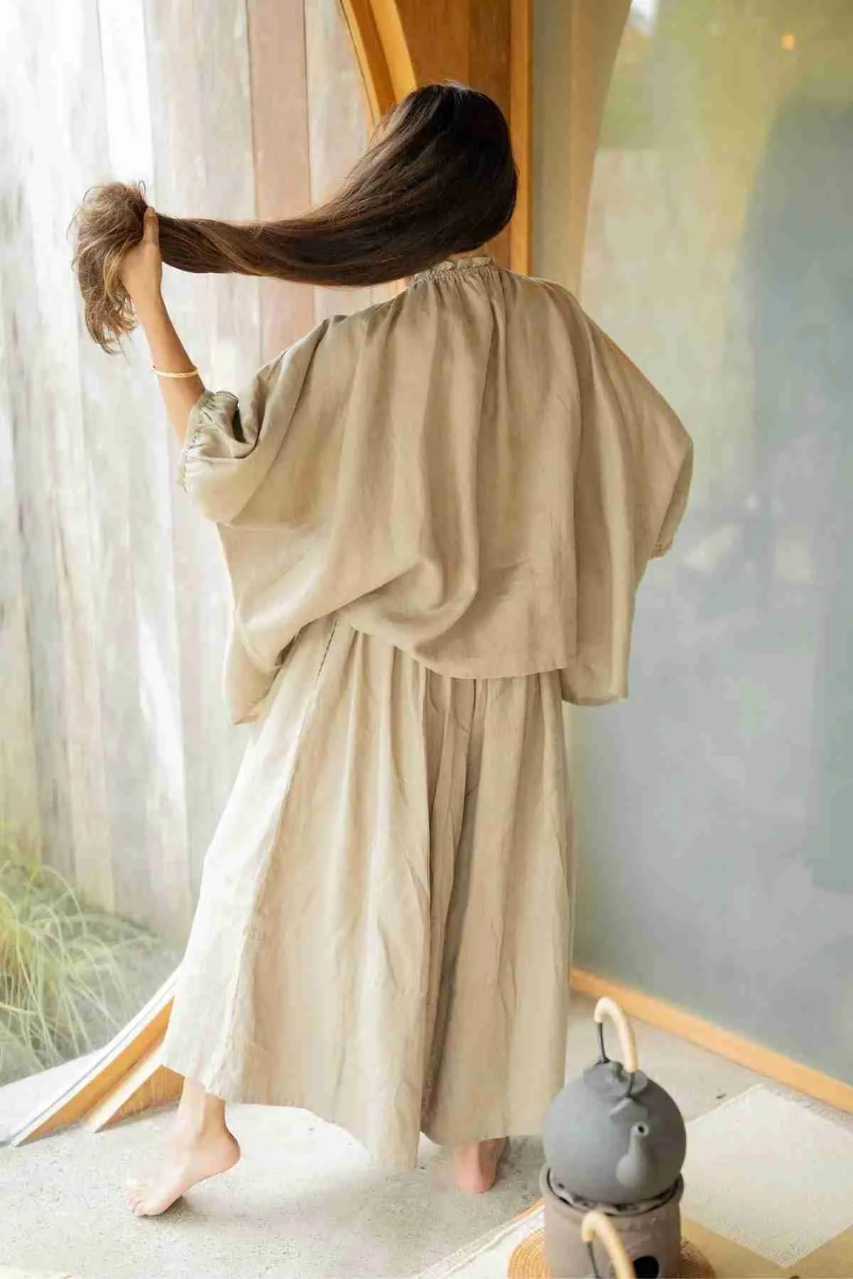 Pantalon Linen Pants (Wide Legged)