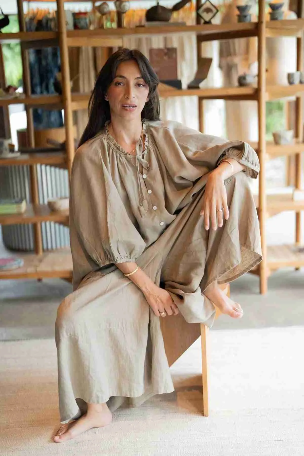 Pantalon Linen Pants (Wide Legged)