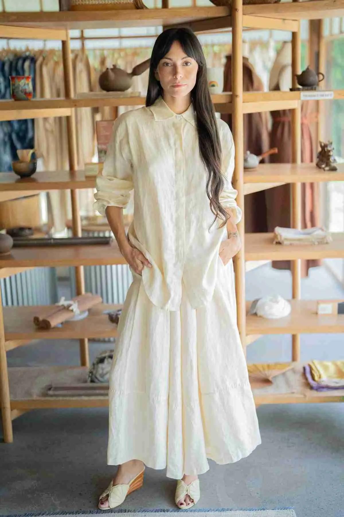 Pantalon Linen Pants (Wide Legged)