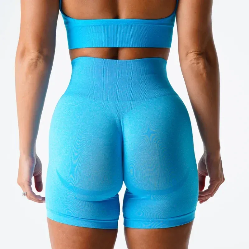Peach Buttocks Fitness Leggings Women's Gym Sports Tight Running Shorts Hip Three-point Pants High Waist Seamless Yoga Shorts