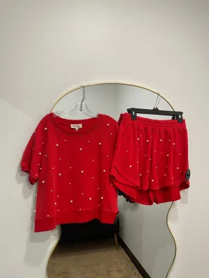 Pearl Embellished Terry Set