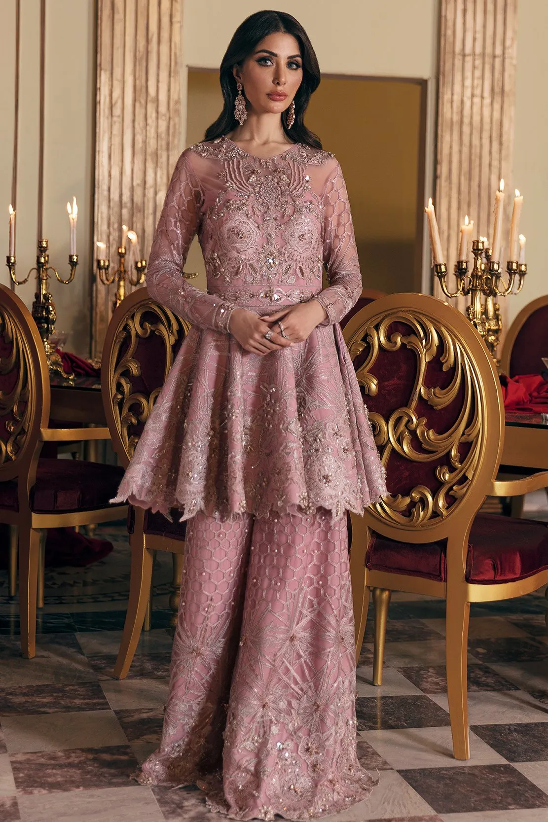 PENTHIA | Reign Reignaissance Luxury Wedding Collection | Unstitched Embroidered Net Suits with Heavy Handwork