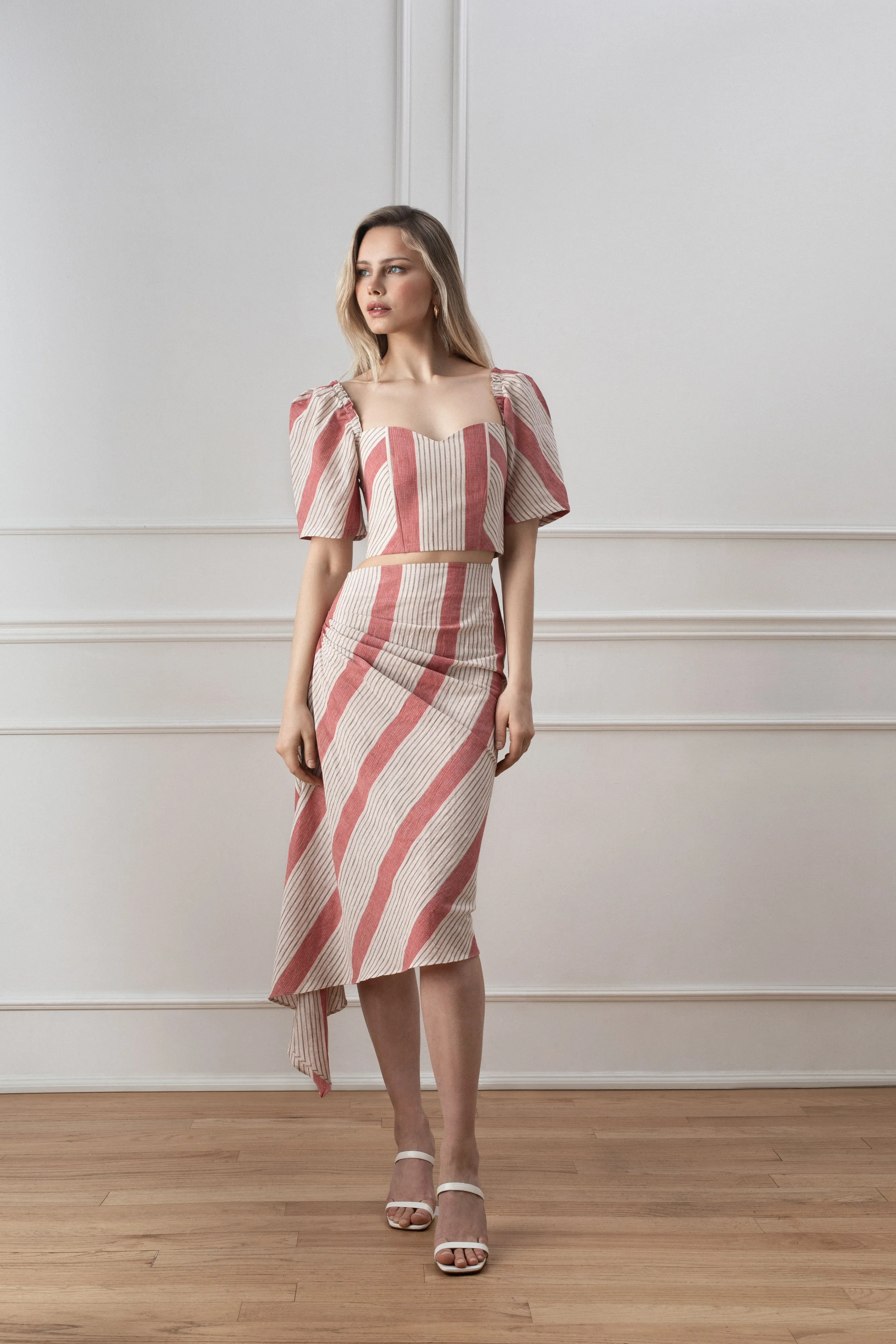 Peri Skirt - Cinnamon Striped