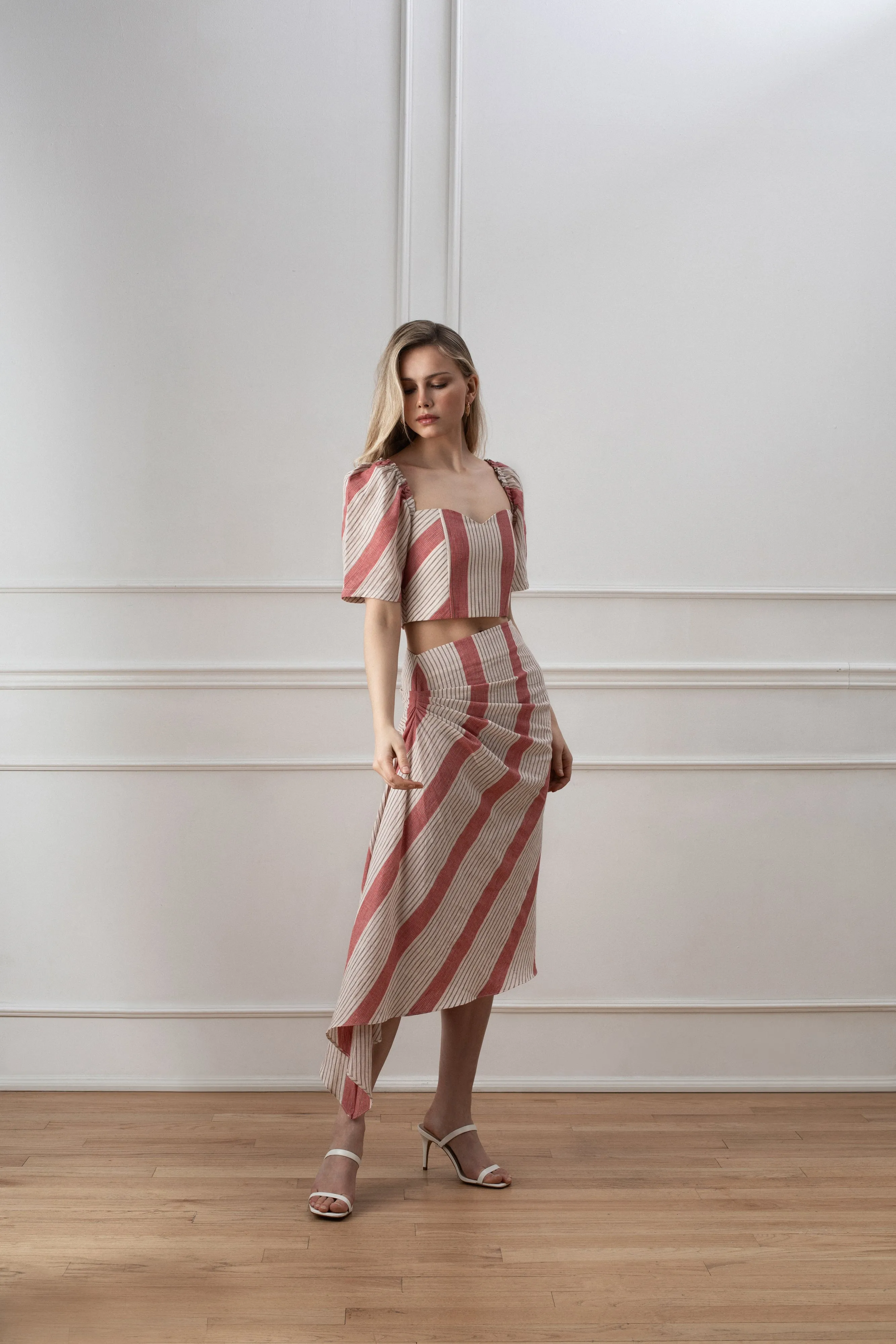 Peri Skirt - Cinnamon Striped