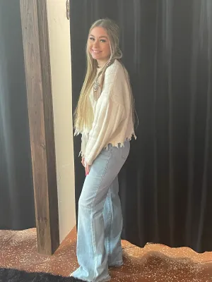 Peyton's Braided Wide Leg Jeans