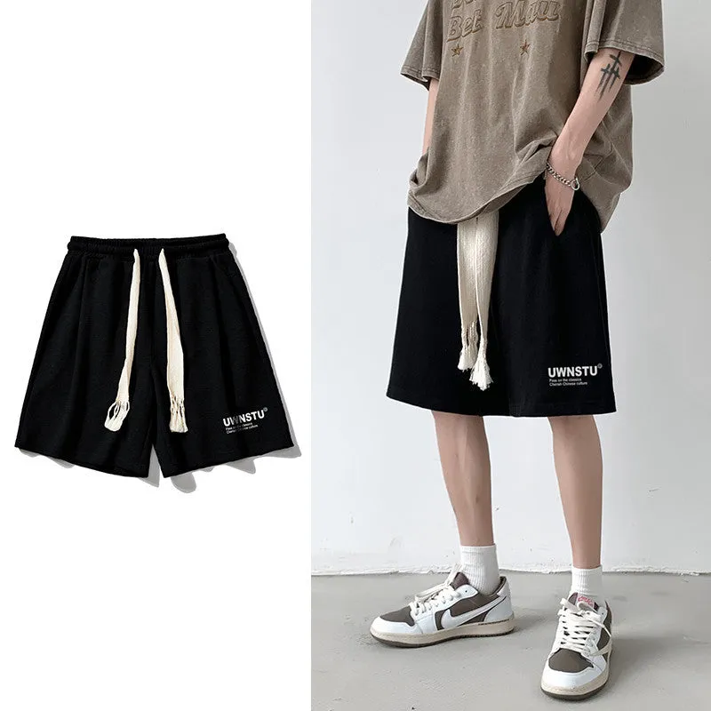 Privathinker Letter Graphic Men Sports Shorts