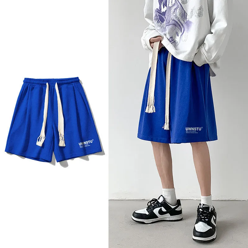 Privathinker Letter Graphic Men Sports Shorts