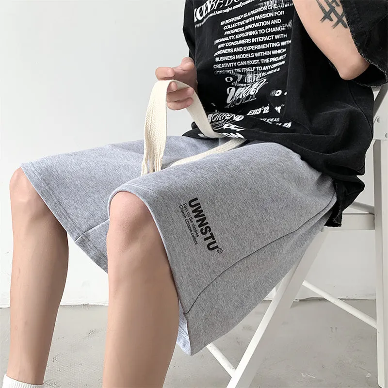 Privathinker Letter Graphic Men Sports Shorts