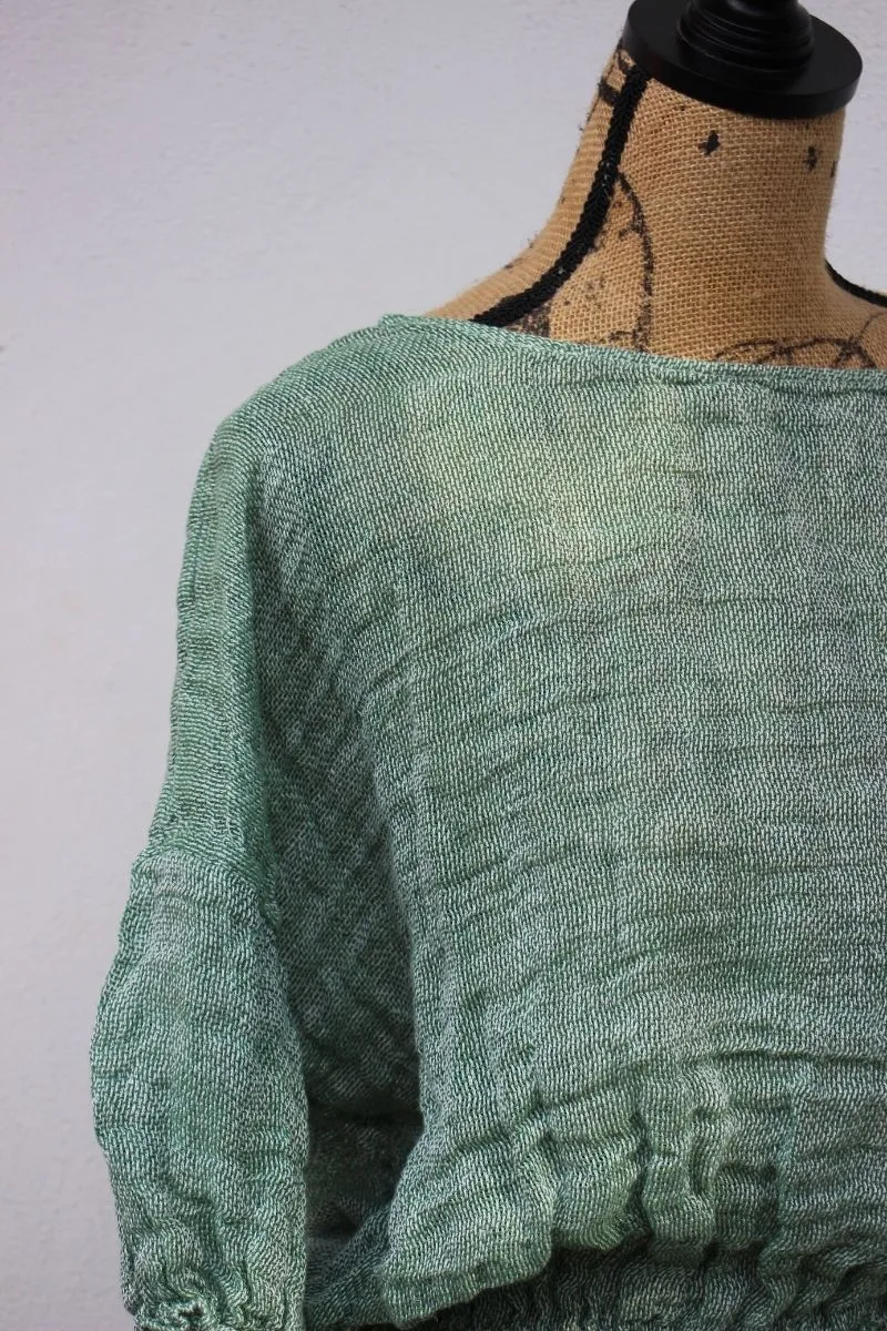 Pure Italian Linen Positano Green Top
