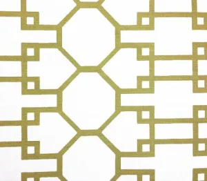 Quadrille Fabric: Brighton - Custom Gold on Tinted Belgian Linen/Cotton
