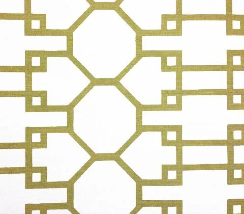 Quadrille Fabric: Brighton - Custom Gold on Tinted Belgian Linen/Cotton