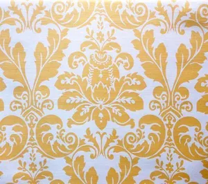 Quadrille Fabric: Monty II - Custom Maize on Tinted Belgian Linen/Cotton