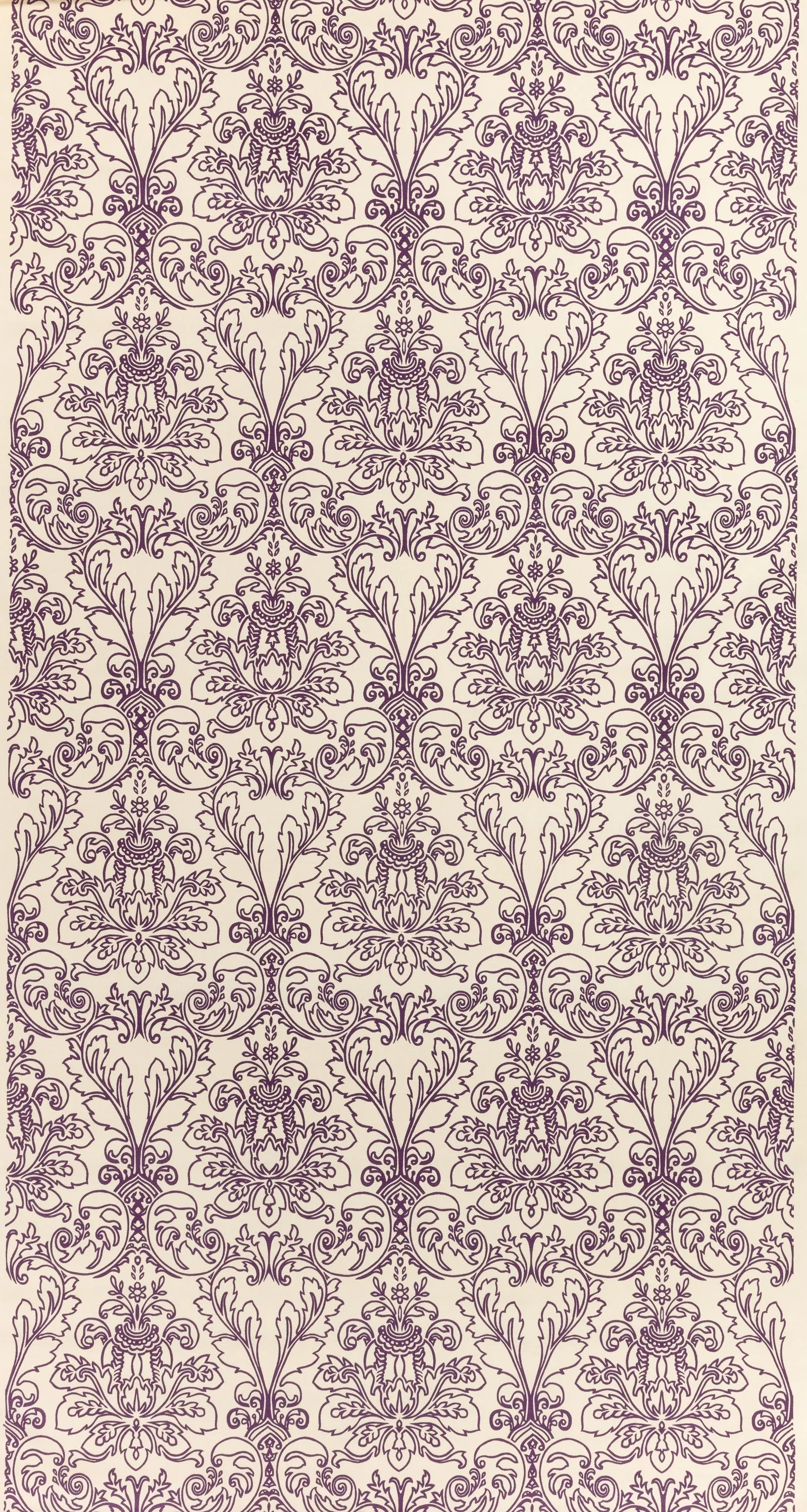 Quadrille Fabric: Monty Outline - Custom Purple on Tinted Belgian Linen / Cotton