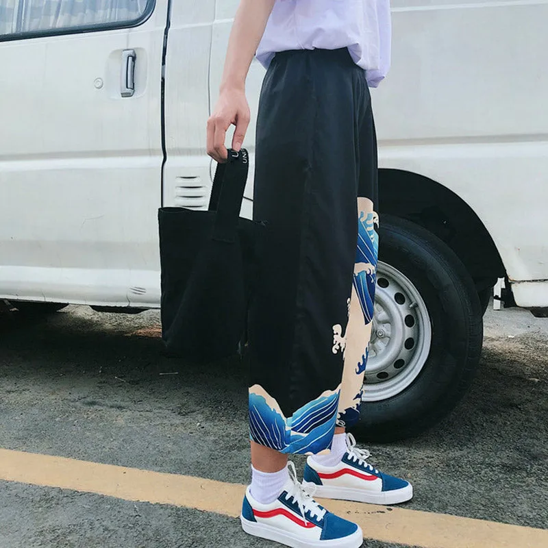 "ULZZANG HARAJUKU WAVES" WIDE LEG PANTS K071309