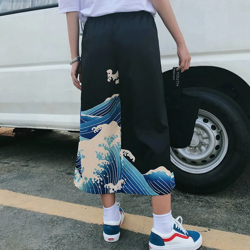 "ULZZANG HARAJUKU WAVES" WIDE LEG PANTS K071309