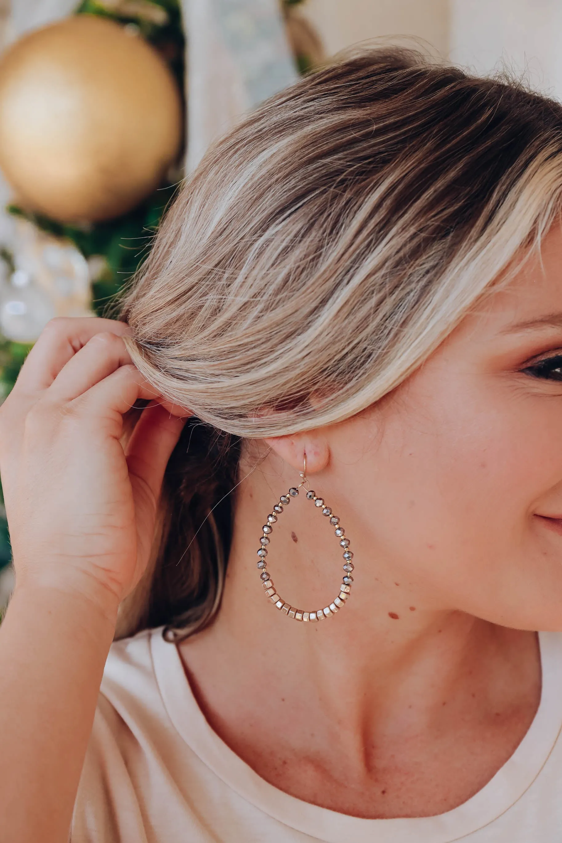Raylen Earrings - Hematite