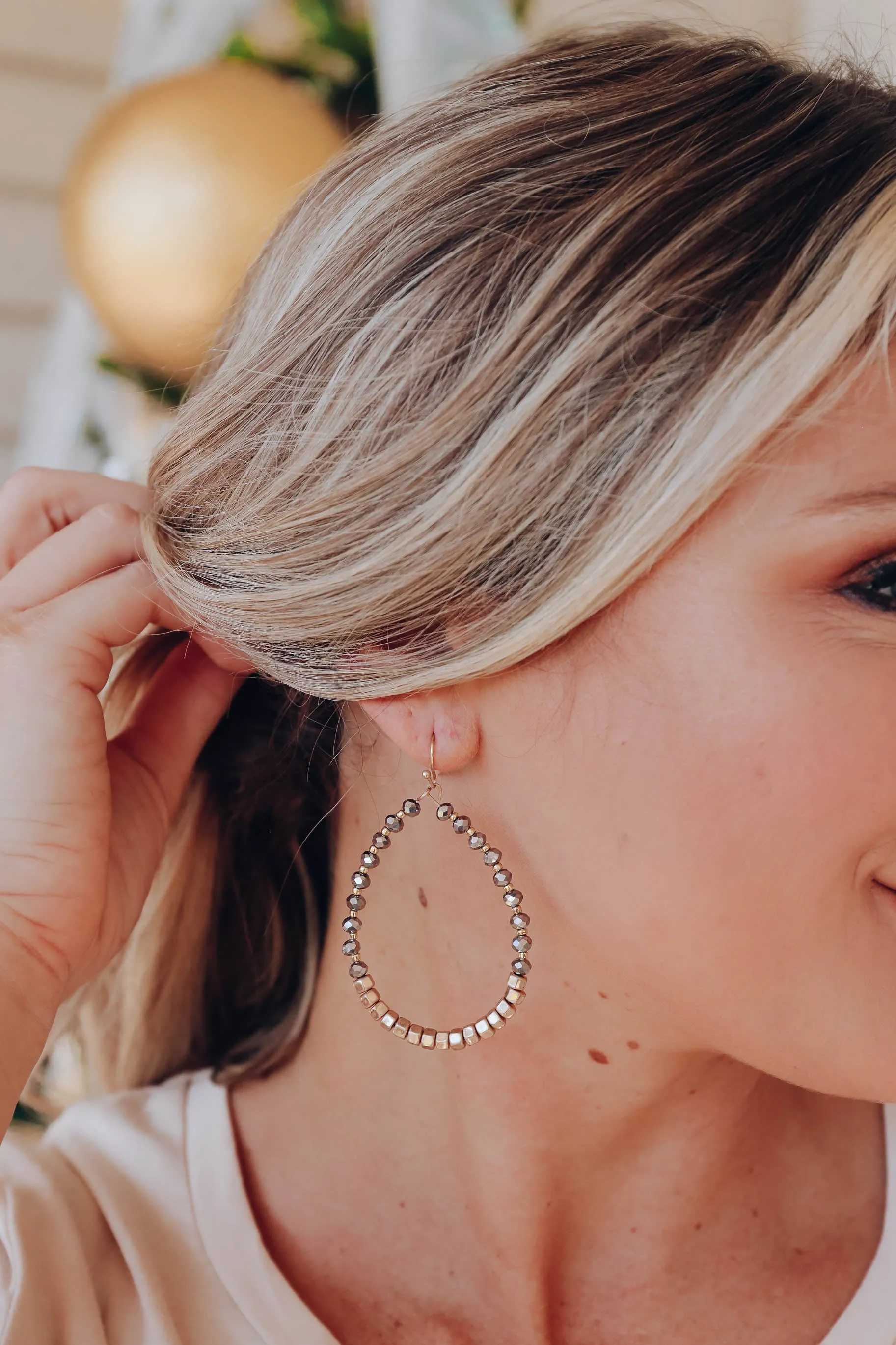 Raylen Earrings - Hematite
