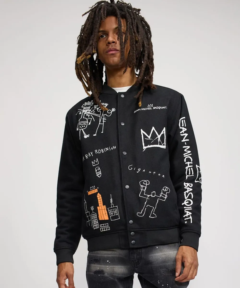 Reason - Basquiat World Famous Varsity Jacket - Black