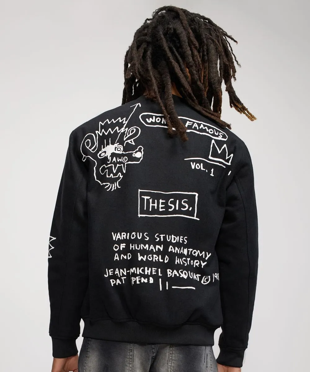 Reason - Basquiat World Famous Varsity Jacket - Black