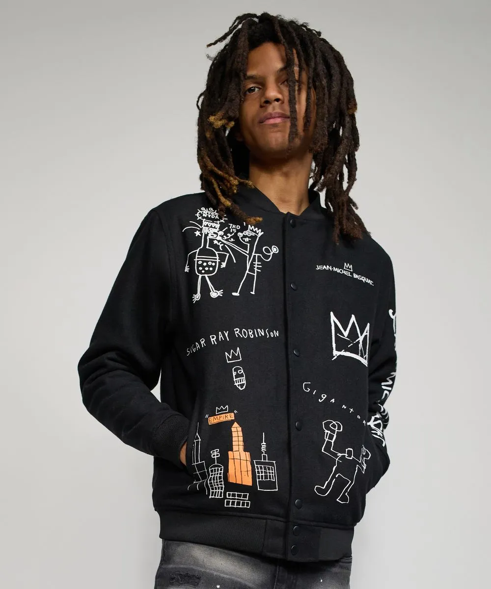 Reason - Basquiat World Famous Varsity Jacket - Black
