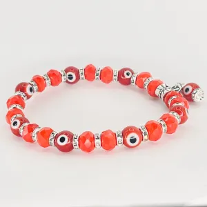 Red Evil Eye Charm Stretch Bracelet: Stylish and Protective