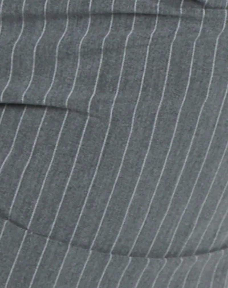 Rivo Deep Hot Pants in Pinstripe Grey