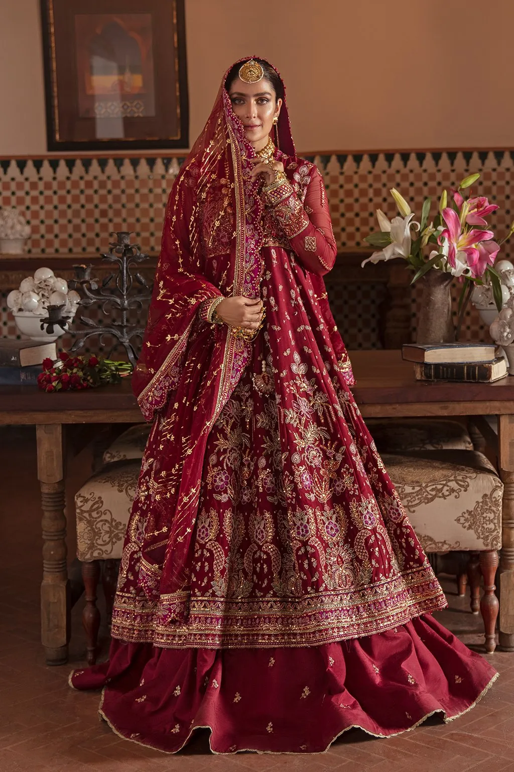 ROSHANAY | Afrozeh Hayat Wedding Formals Collection 2021 | Unstitched Embroidered Chiffon Suits