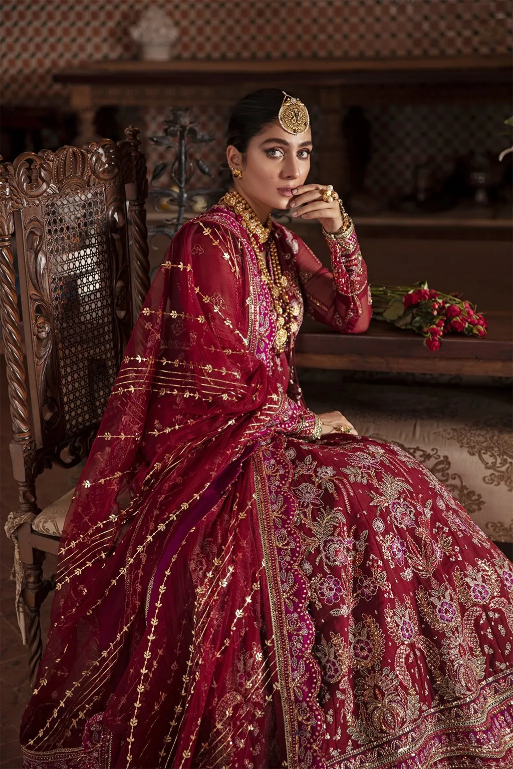 ROSHANAY | Afrozeh Hayat Wedding Formals Collection 2021 | Unstitched Embroidered Chiffon Suits