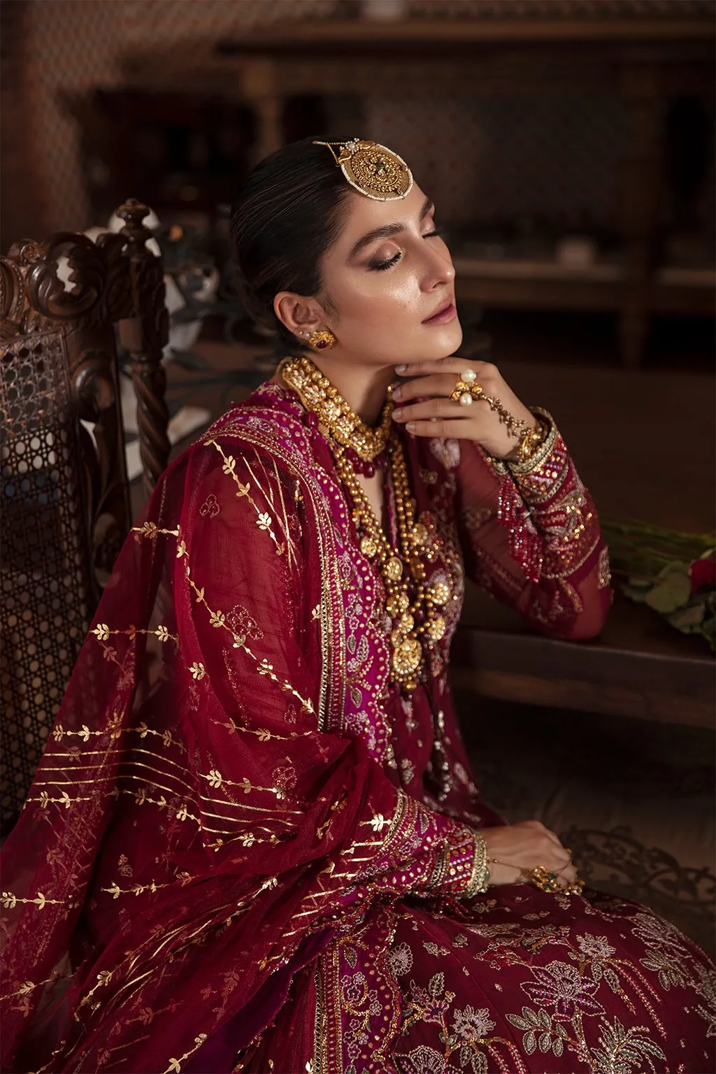 ROSHANAY | Afrozeh Hayat Wedding Formals Collection 2021 | Unstitched Embroidered Chiffon Suits