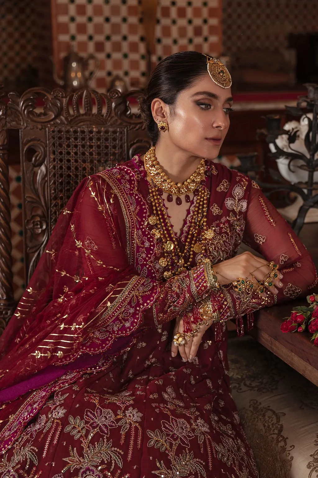 ROSHANAY | Afrozeh Hayat Wedding Formals Collection 2021 | Unstitched Embroidered Chiffon Suits