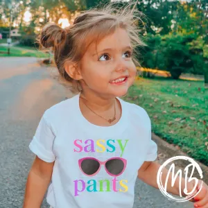 Sassy Pants Ruffle Tee or Onesie | Toddler | Baby | Girl |