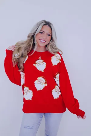Secret Santa Sequin Embellished Top