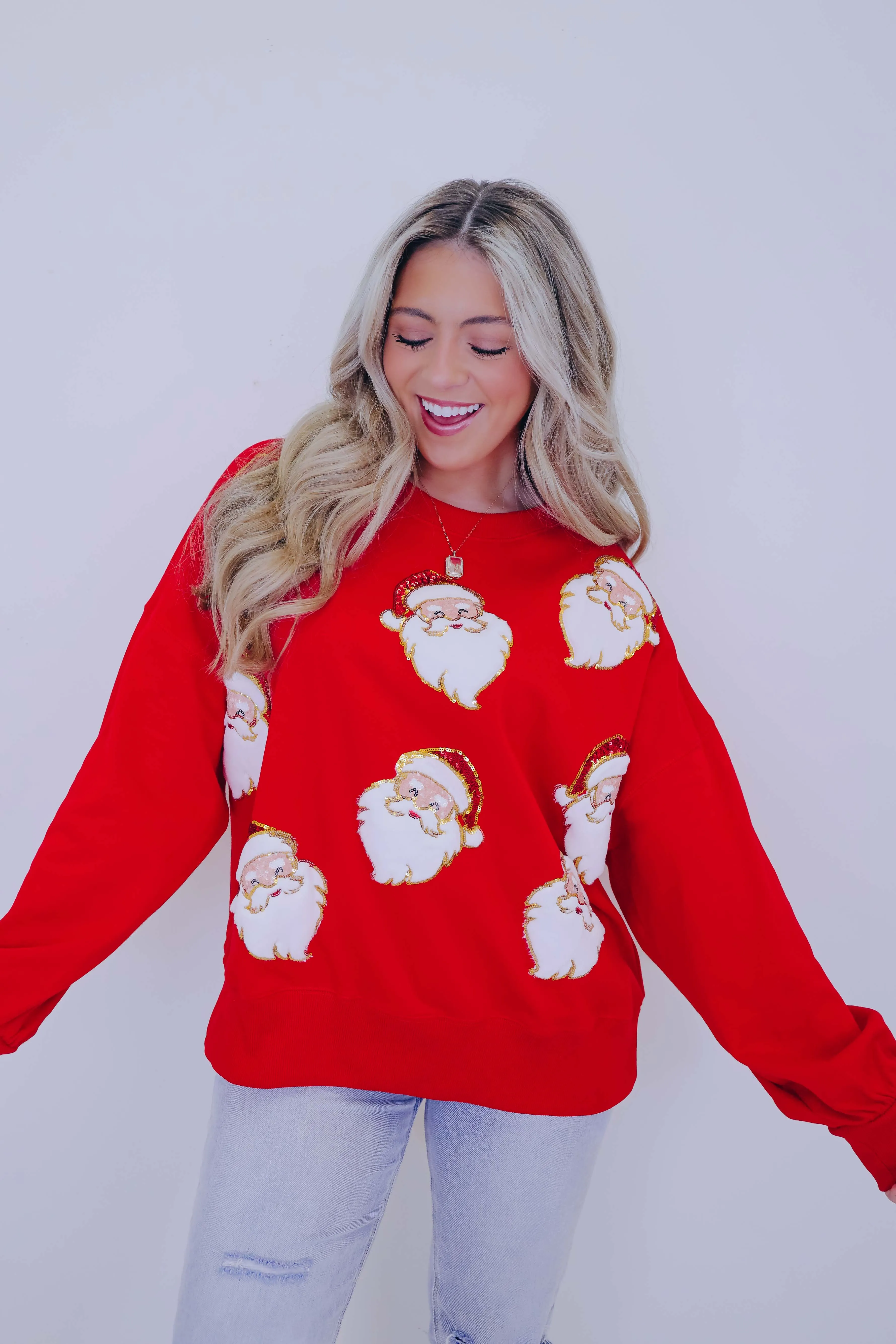 Secret Santa Sequin Embellished Top