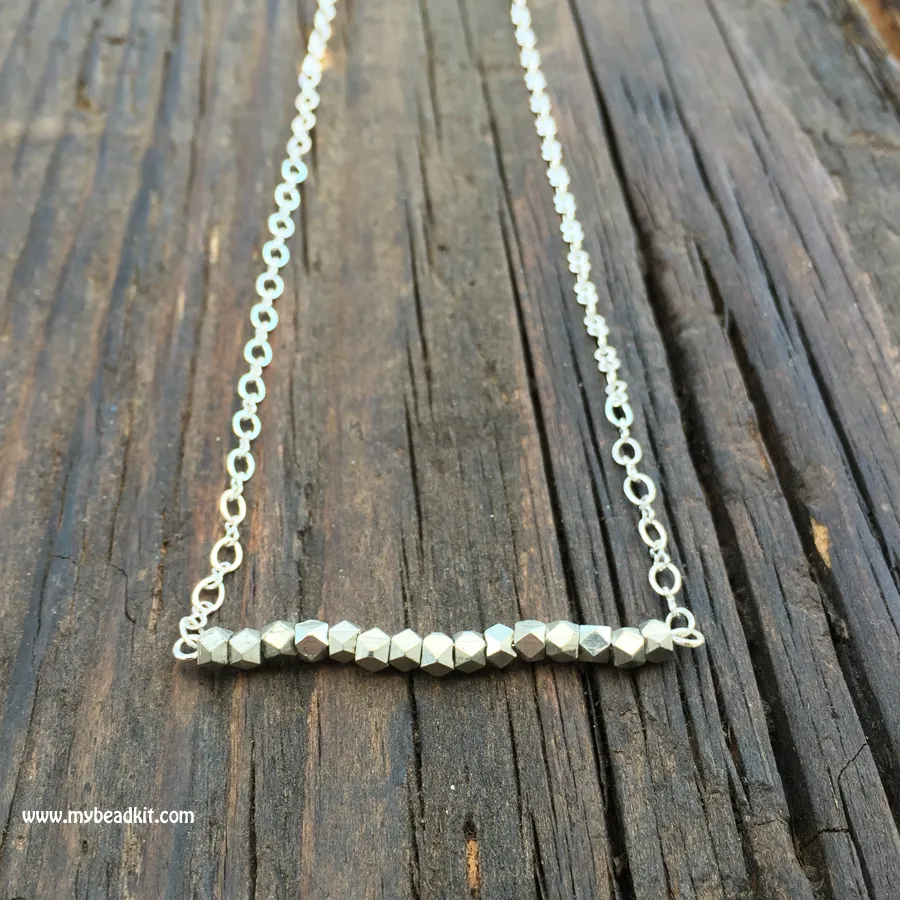 SOLD OUT! Simple Beauty Bead & Chain Minimalist Necklace Kit - Silver Plated